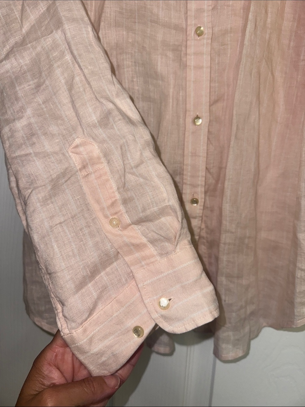 Lauren Ralph Lauren Pink Embroidered Monogram Button-Down Shirt - Picture 12 of 17
